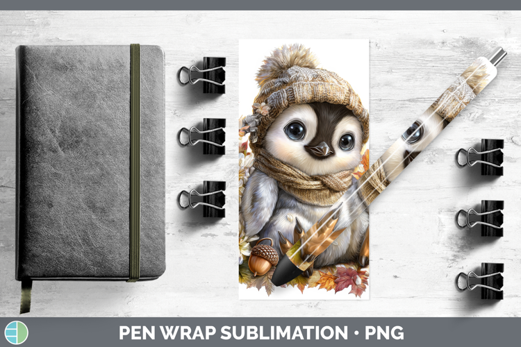 Penguin Pen Wrap Animals Knit Hat Sublimation Pen Designs