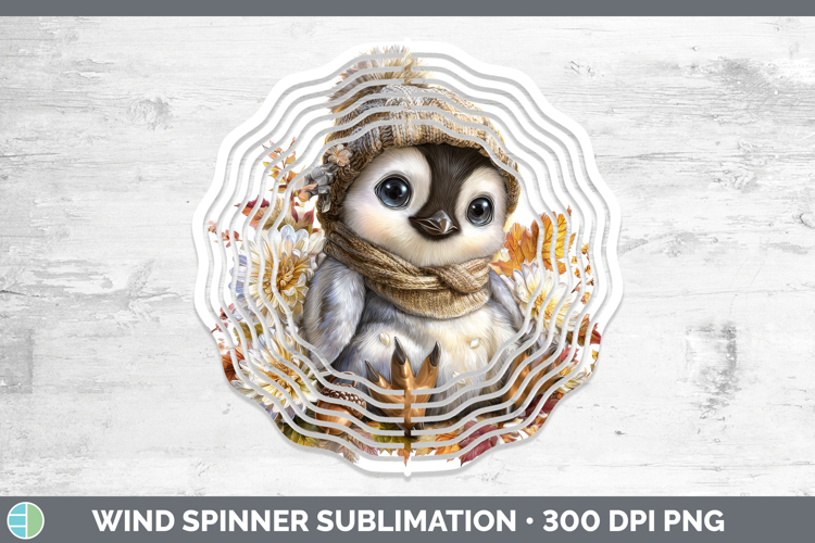 Penguin Wind Spinner Animals Knit Hat Sublimation Spinner De