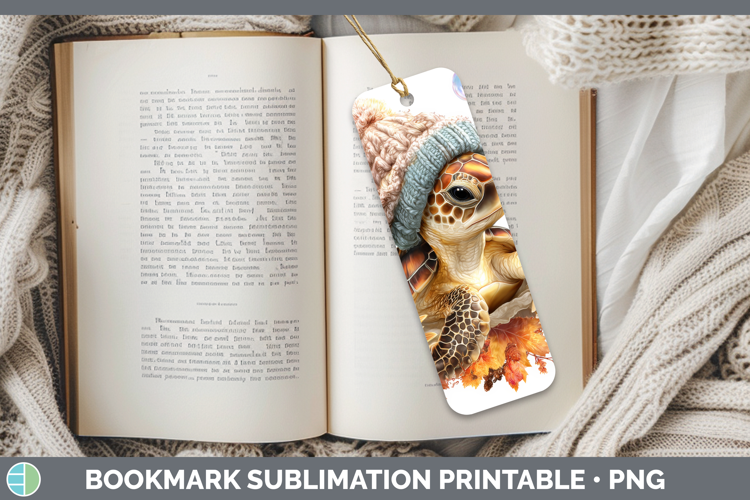 Sea Turtle Bookmark Animals Knit Hat Sublimation Printable D