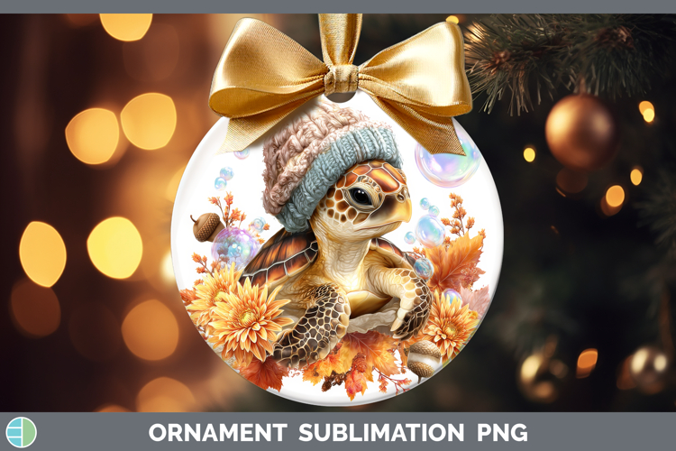 Sea Turtle Ornament Animals Knit Hat Sublimation Bauble Desi