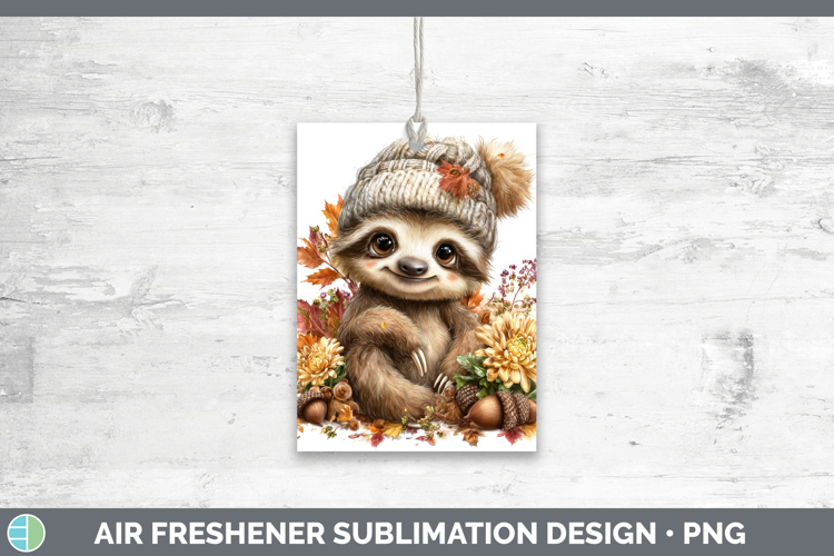 Sloth Air Freshener Animals Knit Hat Sublimation Car Freshen