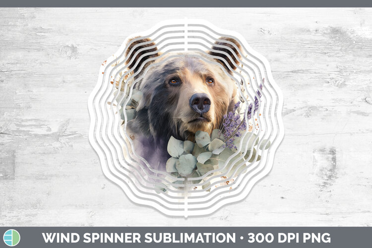 GorgeousAnimals Lavender and Eucalyptus Wind Spinner design.