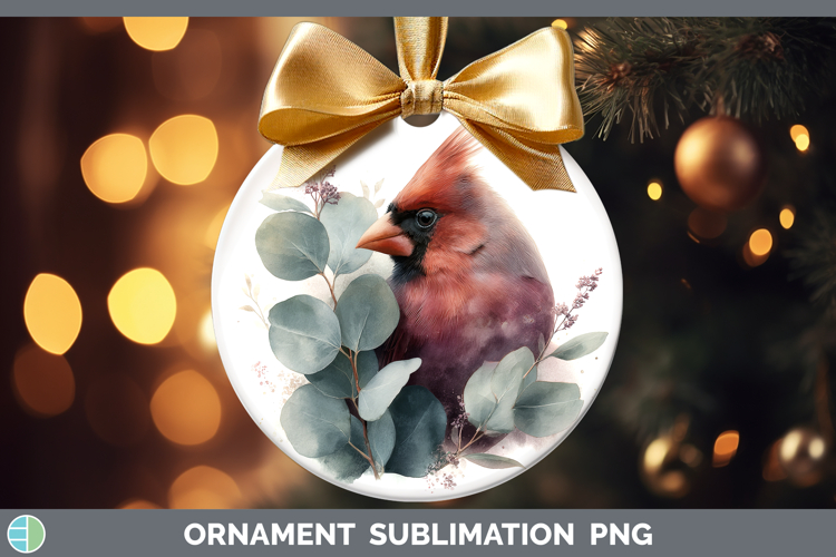 Cardinal Animals Lavender and Eucalyptus Ornament Sublimatio