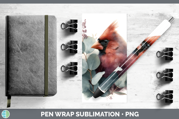 Cardinal Animals Lavender and Eucalyptus Pen Wrap Sublimatio