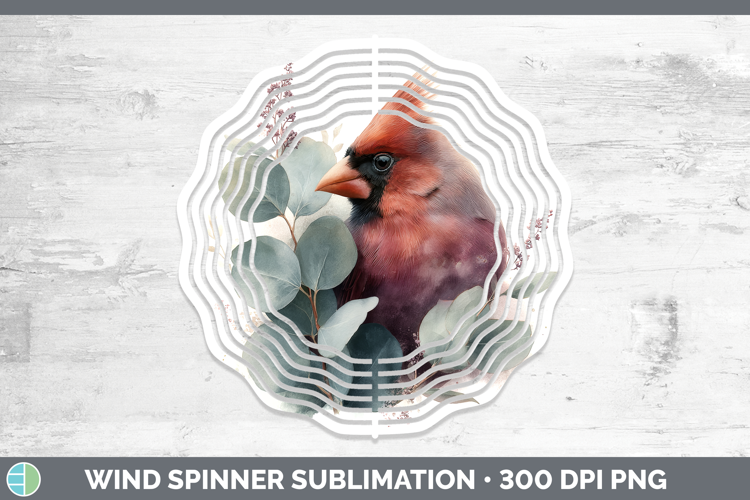 Cardinal Animals Lavender and Eucalyptus Wind Spinner Sublim