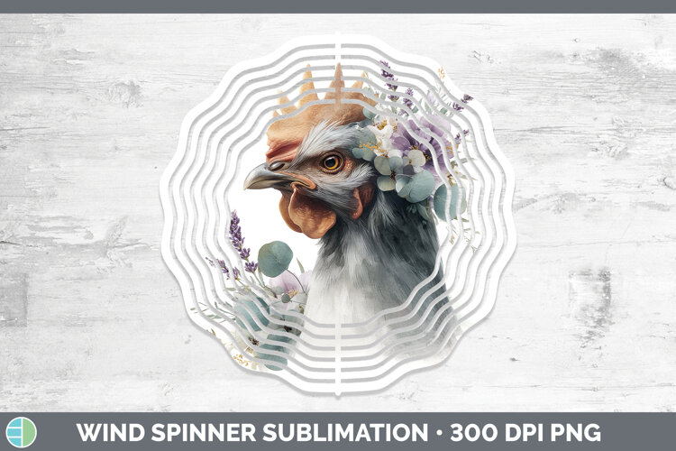 GorgeousAnimals Lavender and Eucalyptus Wind Spinner design.