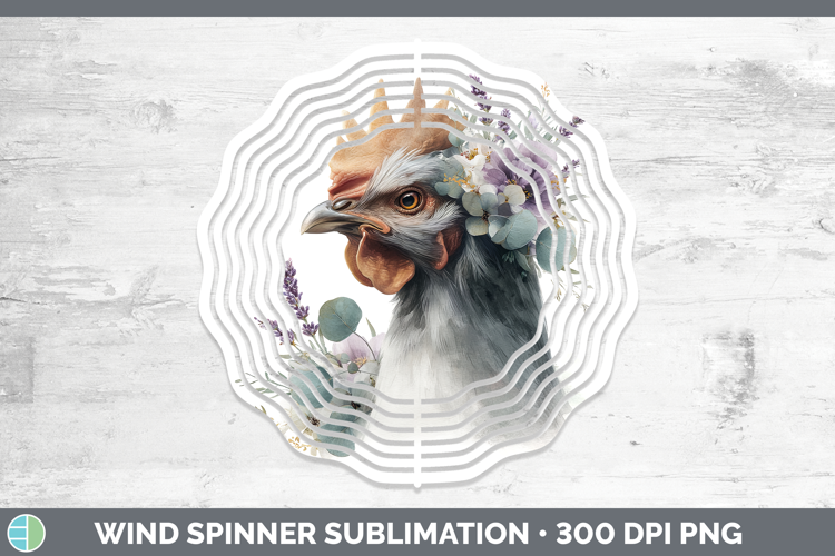 Chicken Animals Lavender and Eucalyptus Wind Spinner Sublima