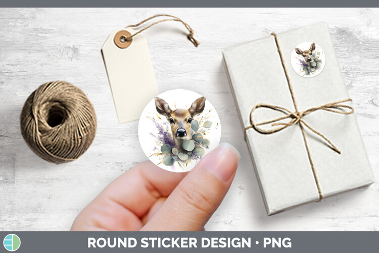 GorgeousAnimals Lavender and Eucalyptus Stickers design.