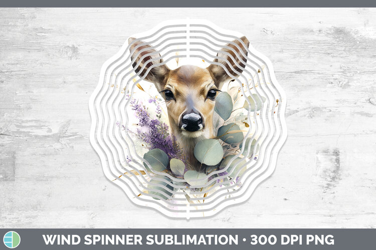 GorgeousAnimals Lavender and Eucalyptus Wind Spinner design.
