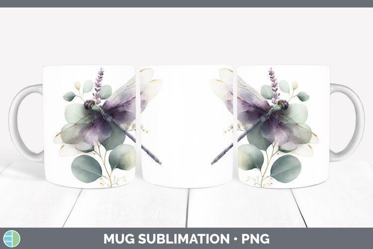 GorgeousAnimals Lavender and Eucalyptus Mug Wrap design.