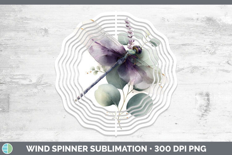 GorgeousAnimals Lavender and Eucalyptus Wind Spinner design.
