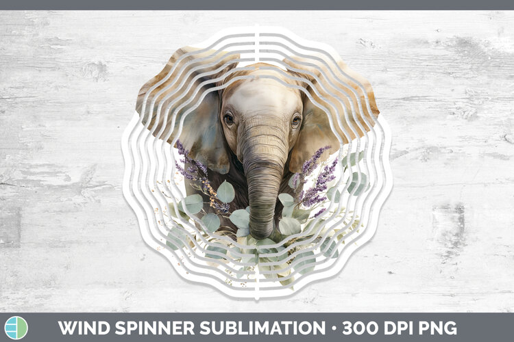 GorgeousAnimals Lavender and Eucalyptus Wind Spinner design.