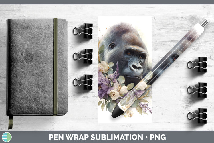 GorgeousAnimals Lavender and Eucalyptus Pen Wrap design.
