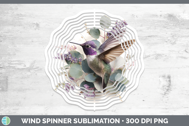 Hummingbird Animals Lavender and Eucalyptus Wind Spinner Sub