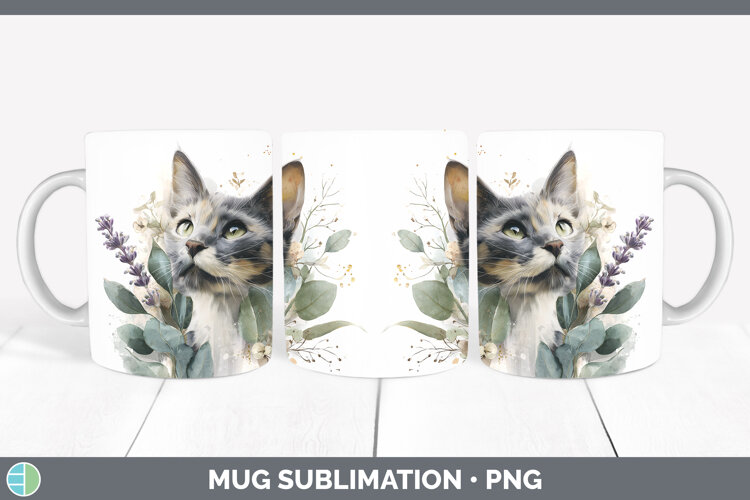 GorgeousAnimals Lavender and Eucalyptus Mug Wrap design.