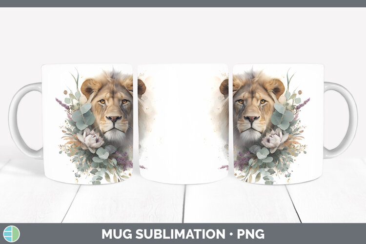 GorgeousAnimals Lavender and Eucalyptus Mug Wrap design.