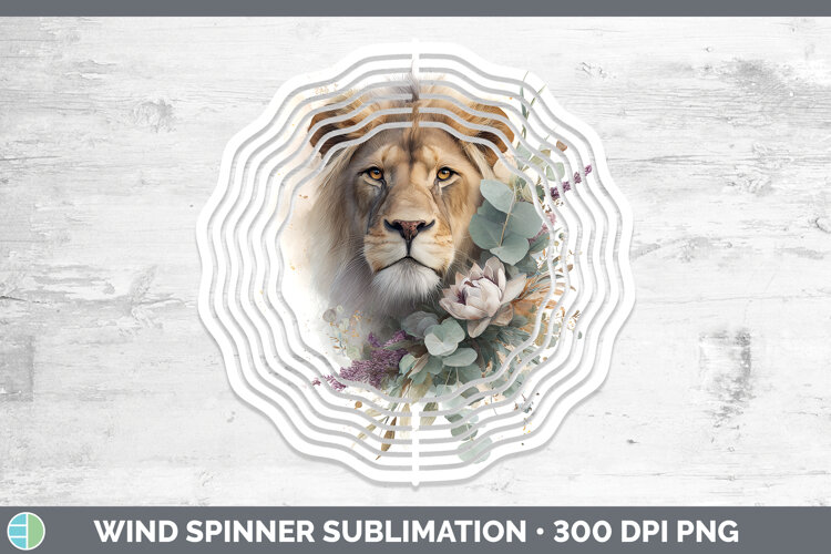 GorgeousAnimals Lavender and Eucalyptus Wind Spinner design.