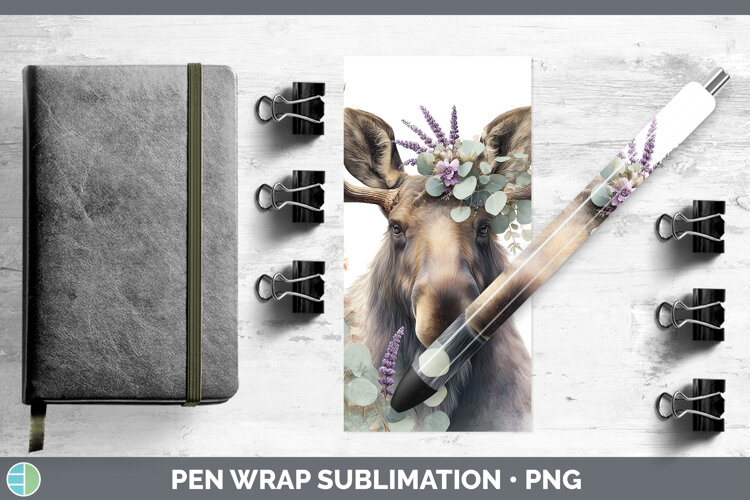 GorgeousAnimals Lavender and Eucalyptus Pen Wrap design.