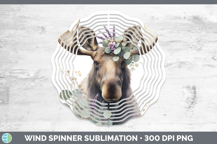 GorgeousAnimals Lavender and Eucalyptus Wind Spinner design.