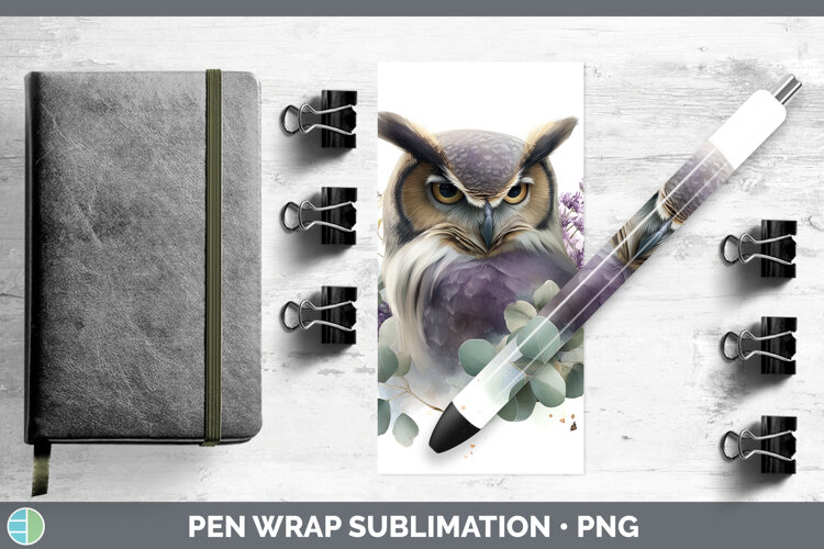 GorgeousAnimals Lavender and Eucalyptus Pen Wrap design.