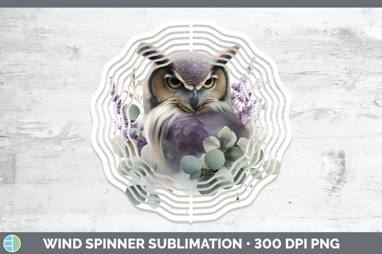 GorgeousAnimals Lavender and Eucalyptus Wind Spinner design.