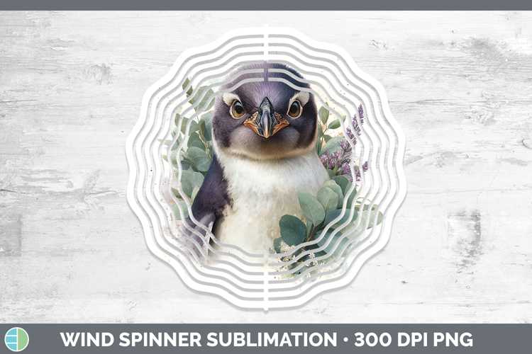Penguin Animals Lavender and Eucalyptus Wind Spinner Sublima