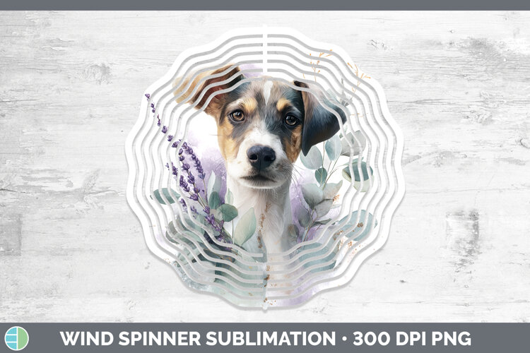 GorgeousAnimals Lavender and Eucalyptus Wind Spinner design.