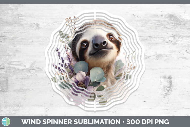GorgeousAnimals Lavender and Eucalyptus Wind Spinner design.