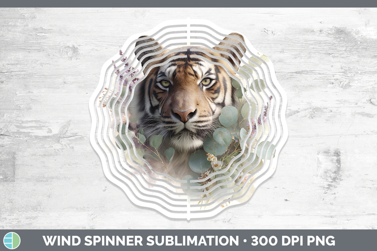 Tiger Animals Lavender and Eucalyptus Wind Spinner Sublimati