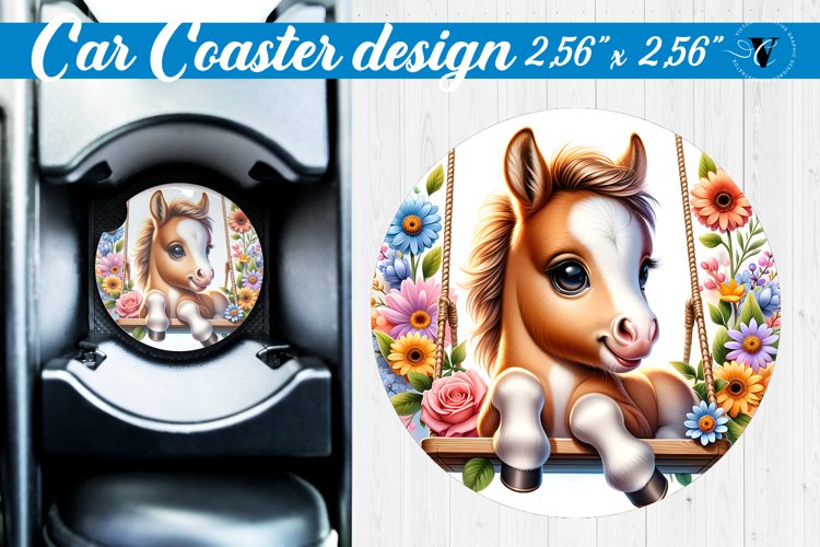 Car Coaster | Baby animals | Animals on Swings example image 1