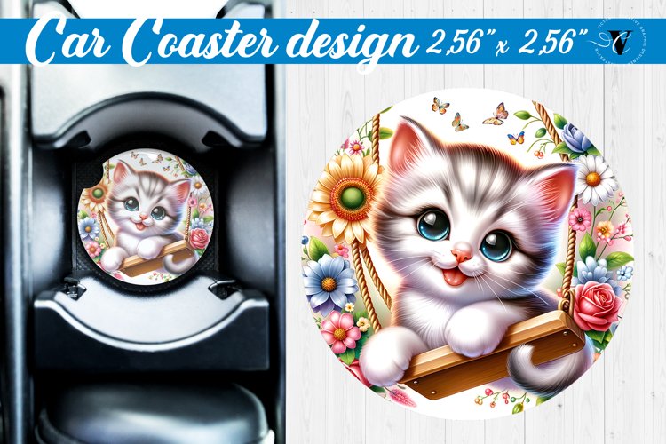 Car Coaster | Baby animals | Animals on Swings example image 1