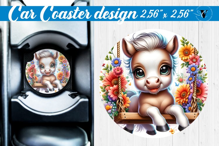 Car Coaster | Baby animals | Animals on Swings example image 1