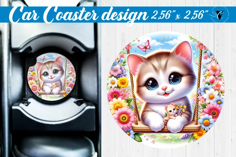 Car Coaster | Baby animals | Animals on Swings