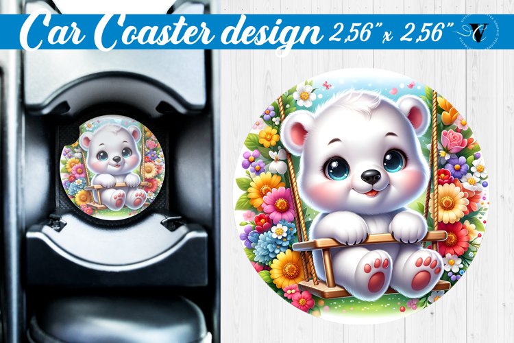 Car Coaster | Baby animals | Animals on Swings example image 1