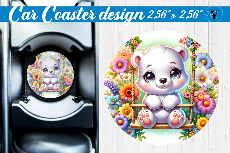 Car Coaster | Baby animals | Animals on Swings example image 1