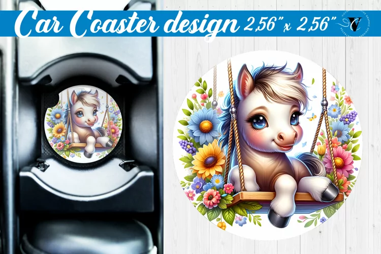 Car Coaster | Baby animals | Animals on Swings