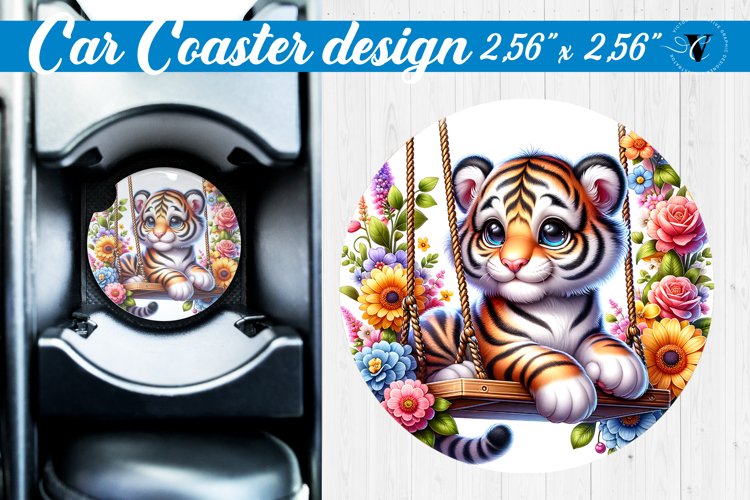 Car Coaster | Baby animals | Animals on Swings example image 1