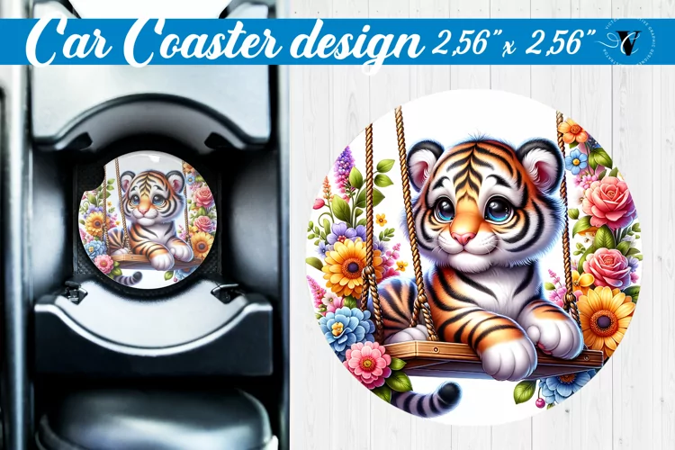 Car Coaster | Baby animals | Animals on Swings