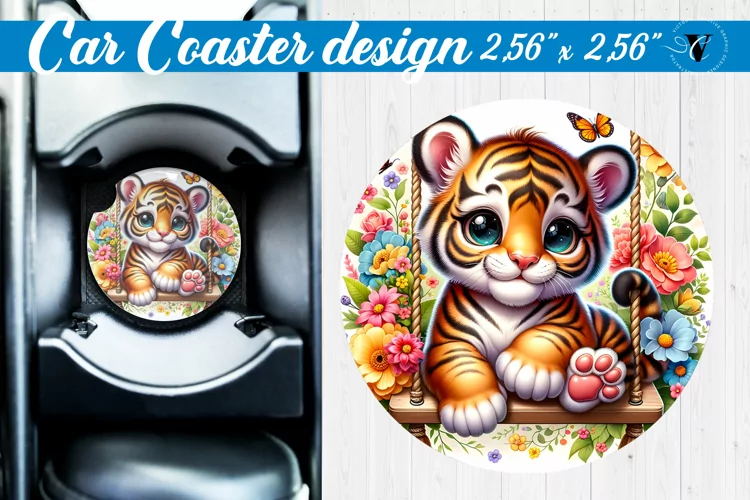 Car Coaster | Baby animals | Animals on Swings