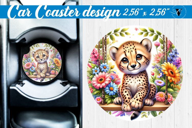 Car Coaster | Baby animals | Animals on Swings example image 1