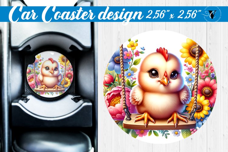 Car Coaster | Baby animals | Animals on Swings example image 1