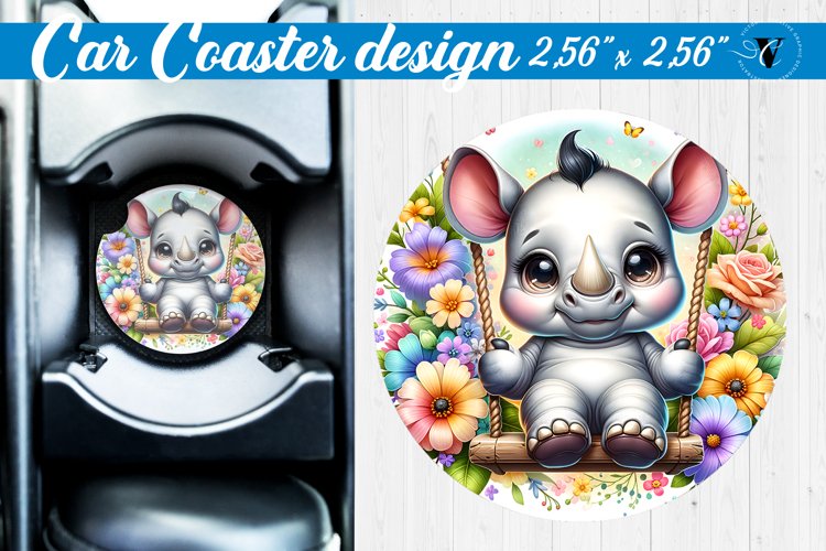 Car Coaster | Baby animals | Animals on Swings example image 1