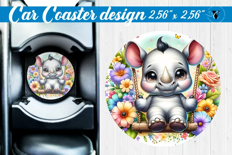 Car Coaster | Baby animals | Animals on Swings