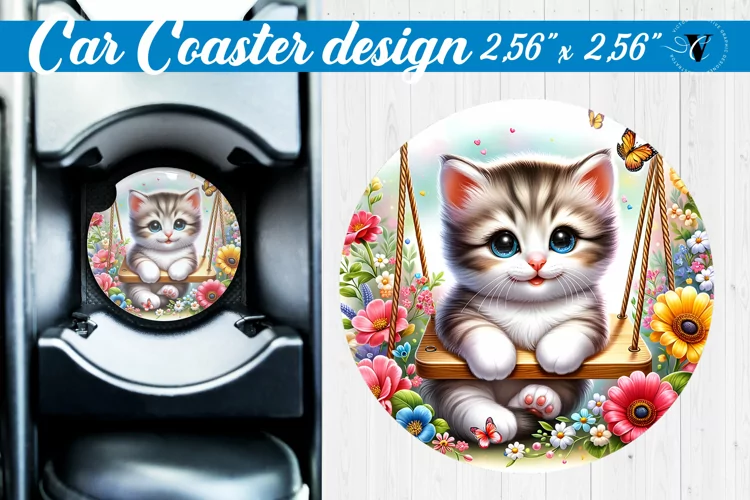 Car Coaster | Baby animals | Animals on Swings