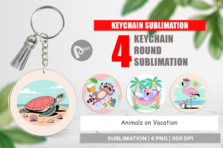 Keychain Vacation Animals