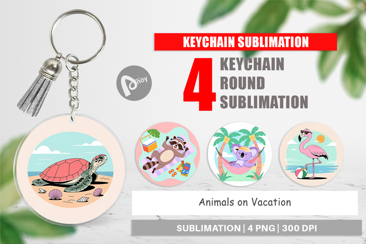 Keychain Vacation Animals