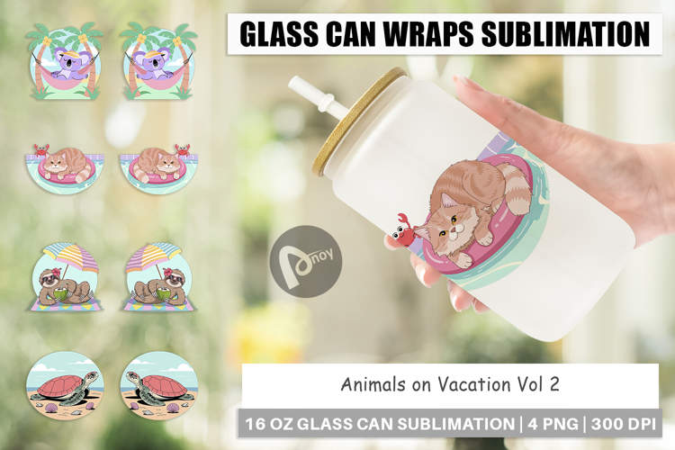 Glass Can Vacation Animals