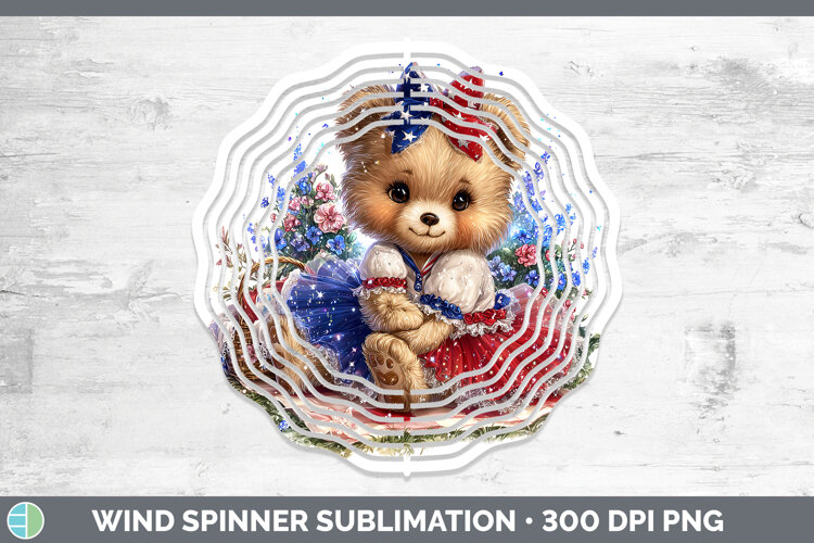 GorgeousAnimals Patriotic Wind Spinner design.