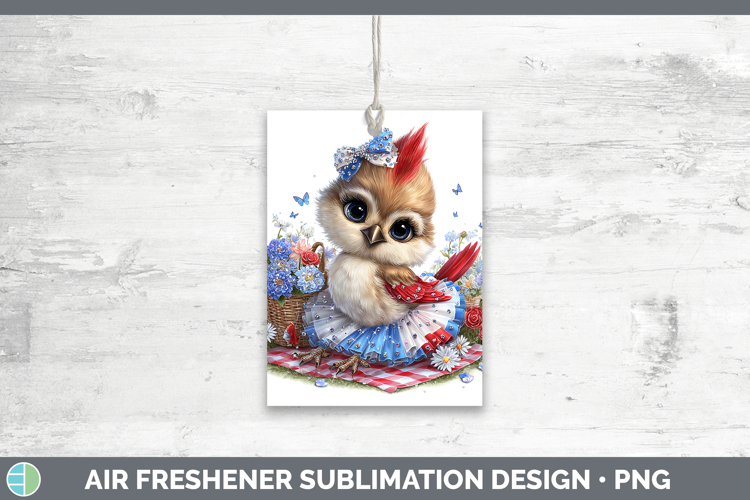 Animals Patriotic Cardinal Air Freshener Sublimation Car Fre