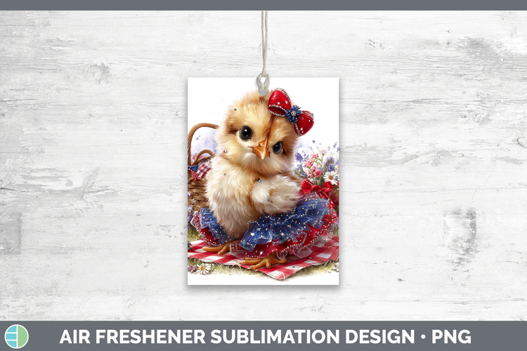 Animals Patriotic Chicken Air Freshener Sublimation Car Fres